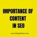 content importance in SEO