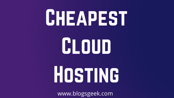 cheapest cloud hosting