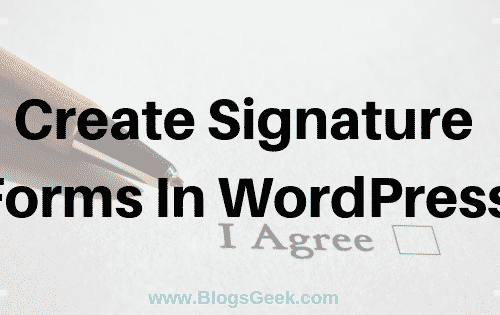 Create a Signature Form